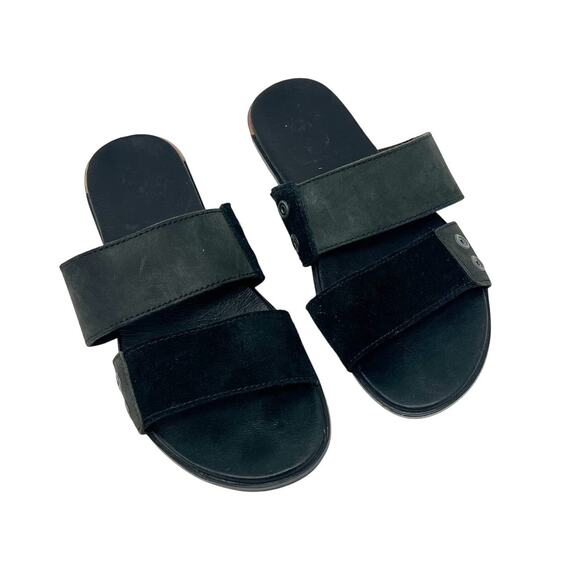 Sorel Torpeda Slide II Black Leather & Suede Sandals size 7.5 - Picture 4 of 13